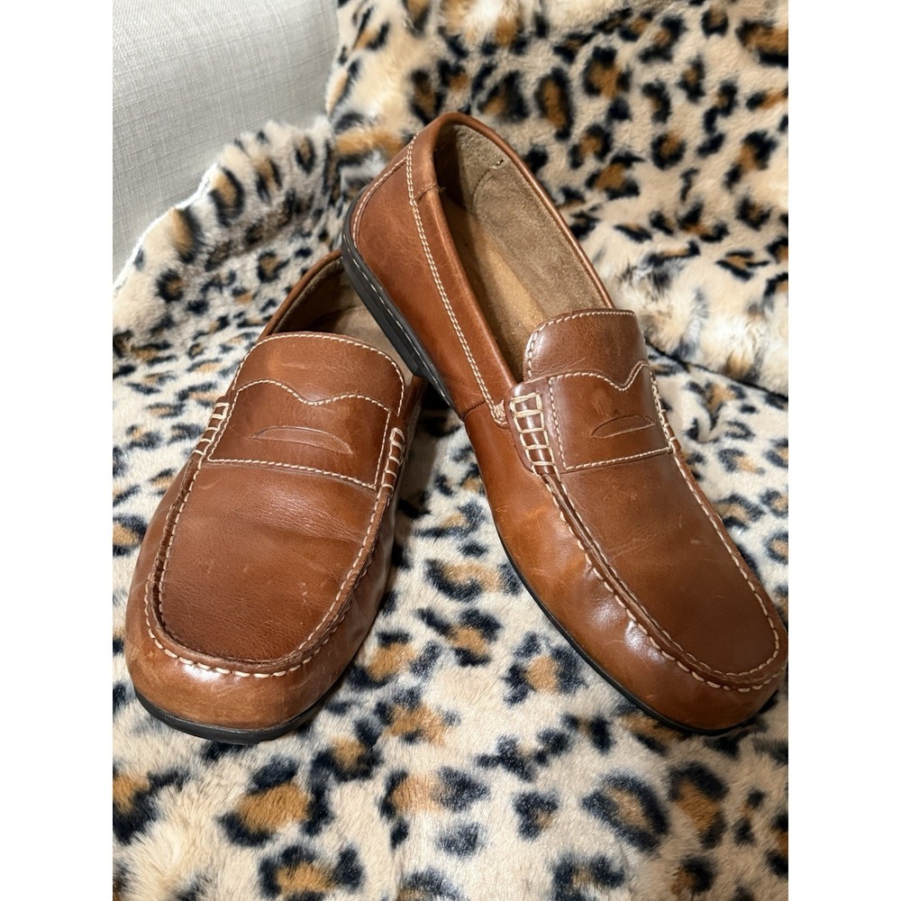 Rockport Shoes Mens 11.5  Brown Leather Penny Loafer Dress Slip On K57436